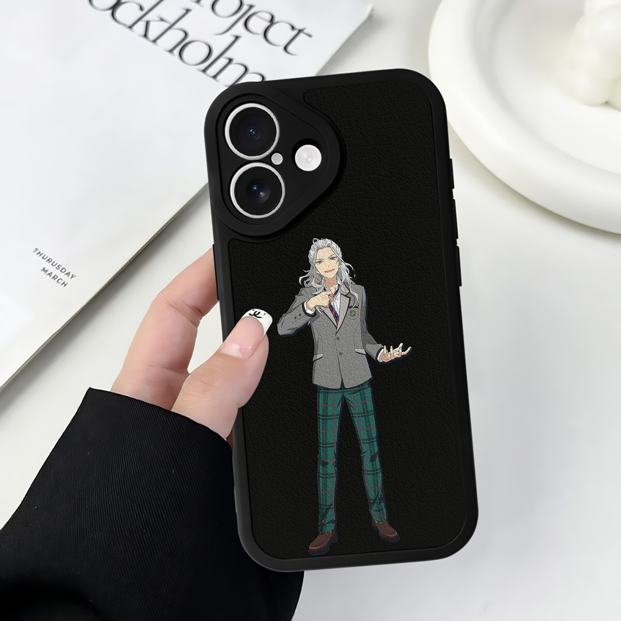（画像用） あんさんぶるスターズ! Ensemble Stars 【iPhone 16シリーズ対応】シリコンスマホケース（レザー調） 材質：シリコン